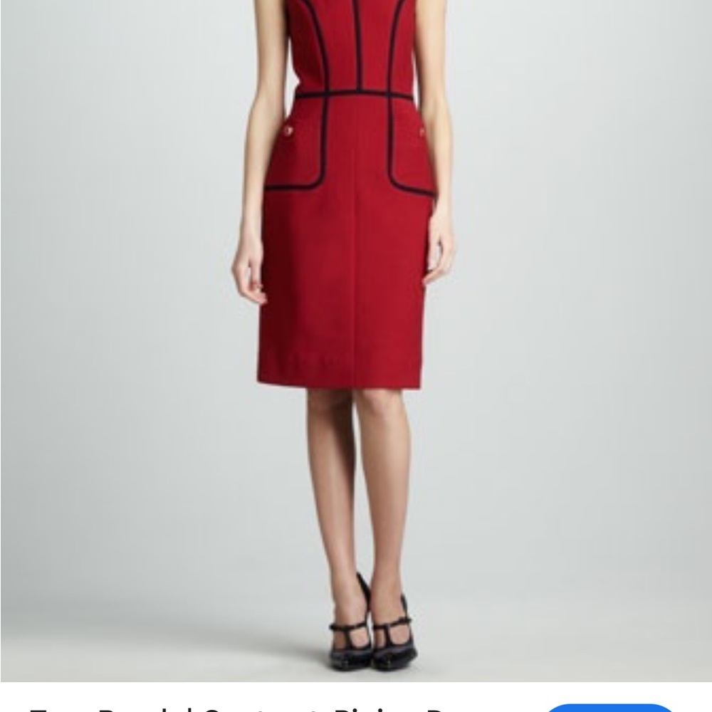 Tory Burch Red Dress with Black Accents
